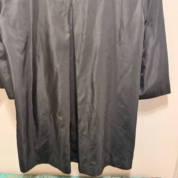 Kenzie Black Bell 3/4 Sleeve Full Zip Ruffle Floral Collar Size Large - Picture 5 of 12